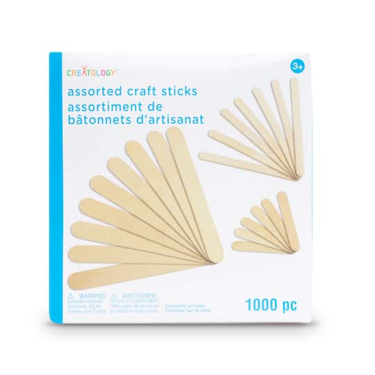10 Packs: 1,000 ct. (10,000 total) Mixed Craft Sticks by Creatology™